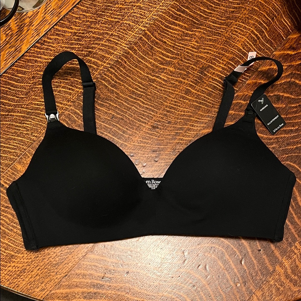 La Vie En Rose Black Nursing Bra